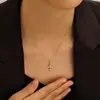 El Nuevo Collar Cruzado Transfronterizo de Amazon es Moderno, Elegante y Sencillo, una Cadena Versátil para la Clavícula para Mujeres para el Uso Diario