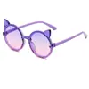 Gafas de sol redondas para niños color pieza de océano niños y niñas retro lindas gafas Gafas de sol de cristal para niños de comercio exterior