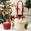 Bolsa de Regalo Festival de Navidad Bolsa de Regalo Caramelos Navideños de Lana Bolsita con Cordón Nochebuena Bolso de Mano Bolsa de Manzana Venta al por Mayor