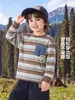 Camiseta de Manga Larga Rayada para Niños Estilo Europeo Otoño 2026 Nueva Ropa Infantil Niños Bebé Niño Pequeño Estilo Primavera/Otoño Top Tendencia