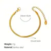 Moda Europea y Americana Colorido Colgante Redondo con 26 Letras Inglesas, Pulsera de Cadena Hueso de Serpiente Plana, Joyería de Nicho Chapada en Oro de 18 Quilates