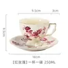 Conjunto Europeu Retro de Xícaras de Café Creme Xícara e Pires de Cerâmica Francesa Conjunto de Chá para Chá da Tarde Britânico Caneca Copo de Água