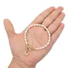 2025 Moda Nueva Transfronteriza Pulsera de Letras Inglesas Cobre Incrustado Circonita Oval Perla de Imitación Pulsera de Perlas al por Mayor