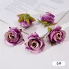 Novo Modelo de Cabeças de Flor Rosa Simulada Acessórios DIY Flor Artificial de Tecido de Seda Individual Decoração de Cena de Casamento Arranjo de Flores Adereços para Fotografia