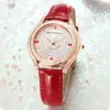 Relógio Feminino de Marca Famosa À Prova d'Água Relógio de Temperamento Feminino Quartzo Feminino Pulseira de Couro Genuíno com Diamantes Oficial Autêntico Baoqida