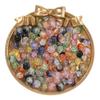 Pulseira Colar 8mm Flor Estourada de Vidro Contas Redondas Acessórios Contas Soltas Acessórios para Miçangas Artesanais DIY Atacado Natal