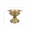 Maceta de Metal Estilo Europeo Flor Dorada Amazon Recipiente Vintage para Arreglos Florales Hotel Decoración de Boda Pasillo Jarrón de Flores Secas Adorno