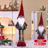 Nuevo Adorno de Muñeco Retráctil de Navidad Transfronterizo Papá Noel Muñeco de Nieve Alce Adornos de Muñeco Retráctil de Piernas Largas