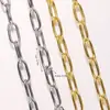 Multicolor 304 Acero Inoxidable que Conserva el Color Cadena Larga Redonda Cruzada Accesorios de Joyería Collar Ropa Pulsera Cadena Lateral 10*4mm