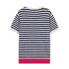 Z Estilo Europeo y Americano Transfronterizo 2026 Nueva Moda Elegante Amazon Ropa para Mujer al por Mayor Suéter de Punto Rayado 3519102