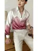 2026 Nueva Camisa de Negocios Casual de Gama Alta con Estampado Digital Transfronterizo para Hombre