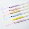 Tsing Ds-823 Marca-Texto Apagável Caneta Colorida Ponta Dupla Marcador de Contas Chave Marcação de Estudante