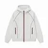 Cárdigan de punto Hasselblad estilo americano con capucha, diseño de bloques de color retro americano de peso pesado para otoño/invierno para hombre, sudadera casual para pareja
