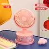 Iluminação LED Gradiente, Ventilador de Mesa com Ângulo Ajustável, Vento Forte de Três Velocidades, Ventilador Pequeno Recarregável por USB para Mesas de Escritório e Dormitórios