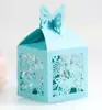 Caixa de doces vazada para casamento transfronteiriço Caixa de doces Dourada a Laser caixa de papel borboleta para festa de fim de ano suprimentos de casamento atacado