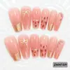 24 PIEZAS Colección de Arte para Uñas Bestseller Transfronterizo Navidad Halloween Flor Uñas Portátiles Ojo de Gato Halloween Piezas de Uñas Portátiles