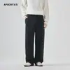 Pantalones de Lana Gruesos de Invierno para Hombre Apo, Negocio Transfronterizo, Casual, Holgados, Rectos, Caída Suave, Resistentes a las Arrugas