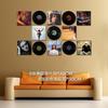 Decoração de Disco de Vinil Cartaz Retrô Adesivo de Parede Bar Café Personalizado Decoração de Parede Literária Britânica Decoração de Interiores