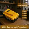 Reemplazo para Dewalt 18V 20V 5000Mah Dcb180 Dcb200 Kit de Batería para Taladro Inalámbrico
