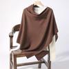 Novo 2024 100% lã merino pura feminino grande xale capa tricotado externo comércio transfronteiriço atacado individual