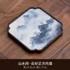 Nueva Bandeja de Té Color Nogal Estilo Chino, Esterilla de Té Zen, Bandeja de Té Seco, Soporte para Tetera, Accesorios de Almohadilla Impermeable con Aislamiento Térmico