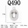 Aço Inoxidável Banhado a Ouro 18K Moda de Luxo Pingente Oval em Formato de Coração Gota D'água Acessórios para Joias de Aço Titânio para Pulseira Colar DIY