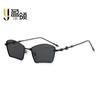 Gafas de Sol Retro de Metal con Montura Pequeña Nueva Europea y Americana para Mujer Gafas Anti-Uv Transfronterizas Moda PC Gafas de Sol Versátiles para Hombre