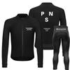 Conjunto de Roupas de Ciclismo Pas Masculino Calça de Ciclismo Bicicleta de Estrada Manga Longa Justa Secagem Rápida Absorção de Umidade