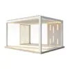 Pérgola de aleación de aluminio con lamas verticales tipo ala, con pantalla de lamas eléctricas sellada impermeable para sombra exterior y funciones inteligentes.