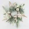 Guirlanda de Natal Personalizada de Fábrica Guirlanda de Flores Artificiais Enfeite de Pendurar Decoração para Fotos Item de Exibição Atacado Transfronteiriço Guirlanda de Natal