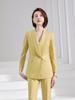 Traje de oficina de gerente comercial de alta gama para mujer, chaqueta ajustada, informal, formal, elegante, con cuello de fruta verde