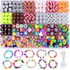 Caja de 24 cuentas de arcilla suave con cuadrícula de Amazon transfronteriza entre Europa y Estados Unidos, accesorios para collares y pulseras para niños, material de bricolaje