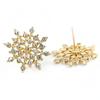 Pendientes de Corea del Sur, pendientes sencillos de alce para mujer, pendientes de astas navideñas con circonitas y copos de nieve, joyería navideña transfronteriza para mujer.