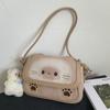 Bolsa de Mão Feminina Fofa Estilo Japonês Desenho Animado Gatinho Fofo Bolsa de Ombro Feminina 2025 Nova Bolsa Feminina para Trabalho