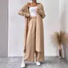 Sudeste Asiático Primavera e Outono Tamanho Grande Solto Calças de Perna Larga Camisa Longa Moda Conjunto Esportivo Duas Peças Comércio Exterior Dropshipping