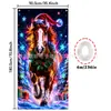 Tela colgante fluorescente de Navidad Papá Noel renos muñeco de nieve cachorro bandera de tela neón decoración de fiesta navideña transfronterizo