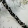 Collar y Puños de Chaqueta Estilo Chanel de 2 cm de Ancho Resistentes Borde de Encaje de Cordón de Cuentas Tejido a Mano Bandas de Borde Accesorios Otros