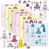 Pegatinas Maravillosas y Lindas de Vestir de Dibujos Animados, Juguetes Educativos de Niña Linda, Pegatinas Autoadhesivas Hechas a Mano para Cuaderno
