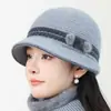 Gorros de otoño e invierno para mujeres de mediana edad y mayores, con forro de polar y tejido grueso para abrigar, adecuados para madres, abuelas y mujeres mayores