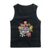 Roupas da equipe Wangwang colete infantil verão novo meninos e meninas algodão fino sem mangas camiseta básica moderna peça única entrega