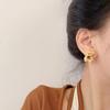 Pendientes de oso transparente con forma de corazón para niña ~ Pendientes de plata S925 con forma de aguja, suaves y bonitos, para niña, con clip para la oreja para estudiante.