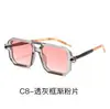 Nuevas Gafas de Sol Retro de Moda de Doble Puente Cuadradas de Celebridades de Internet Europeas y Americanas 2301 Gafas Cuadradas Tendencia Transfronteriza Ins