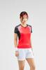 Traje de bádminton de manga corta para hombre y mujer, camiseta de competición deportiva, traje de tenis de mesa, impresión, compra en grupo, transpirable, 2023