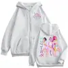 Sudadera con Cremallera de Merchandising Limitado Kpop Demon Slayer Moda Dibujos Animados Sudaderas con Capucha y Cremallera para Hombres Mujeres Casual