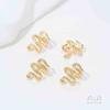 Alta retención de color oro de bolsa de 14K incrustado con circonita forma de serpiente cuentas signo zodiacal serpiente cuenta para bolsa anillo para dedo cadena DIY perla cristal accesorios de joyería