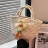 2026 Nuevo Estilo Bolso de Mano de Verano para Mujer Bolso Tote Tejido Bolsa de Mano de Cuerda de Algodón para Viaje y Playa Venta al por Mayor Transfronteriza