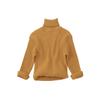 Camiseta base de cuello alto para niñas Suéter de otoño e invierno de color sólido para niños Ropa para bebés y niños para mujer Camiseta base de punto