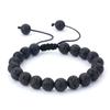 Fornecimento Transfronteiriço Moda Estilo Boêmio Gesto 8mm Pedra Natural Pedra Vulcânica Ágata Vermelha Pulseira Atacado Pulseira