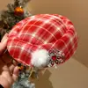 Pinza para el cabello de ciervo dorada con escarcha navideña de alta gama para otoño e invierno, tocado para mujer, nuevo pinza para el cabello de vestido de alce, accesorios para el cabello