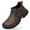 Sitio web independiente Botas de hombre transfronterizas de Amazon, botas de senderismo para exteriores de punta cerrada y suela gruesa, botas deportivas casuales de montañismo, botas de cuero para hombre